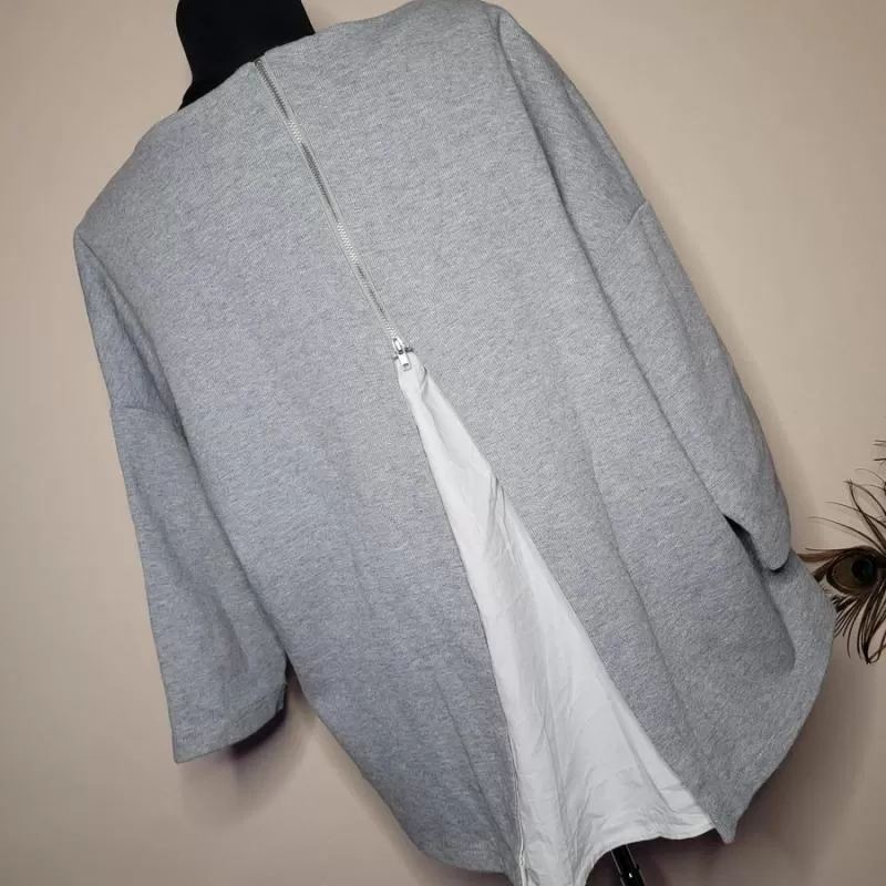 Bluză Esprit EU 38 | Gri, Normal, Mânecă lungă, Plus size, Bumbac - Image 4