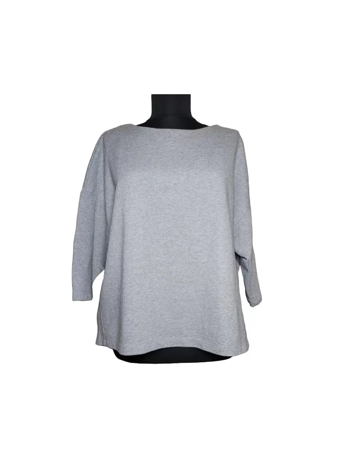 Bluză Esprit EU 38 | Gri, Normal, Mânecă lungă, Plus size, Bumbac