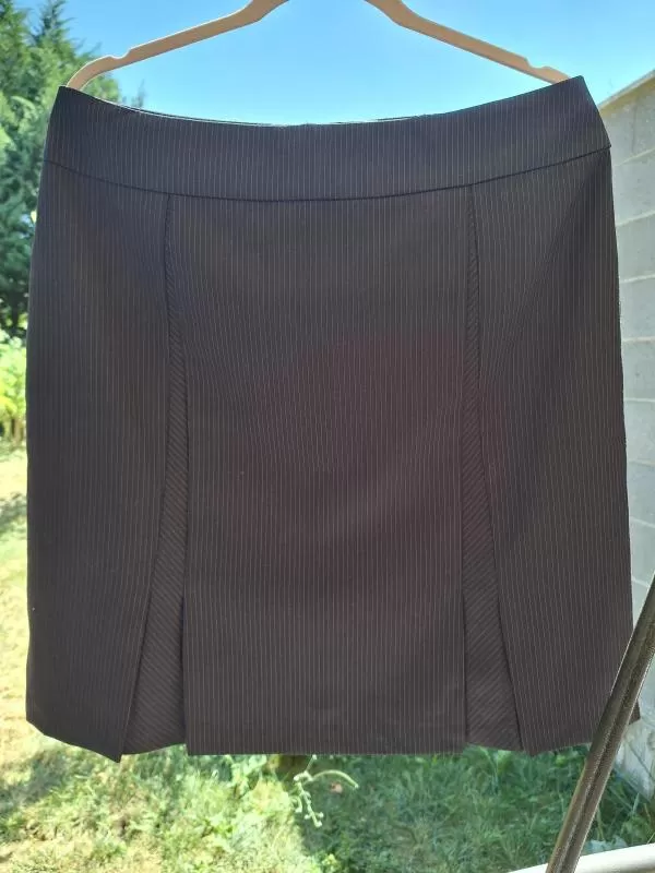 Fustă creion Orsay EU 42 | Negru, Mini, Creion (Pencil) fit, Dungi, Pliuri, Poliester - Image 2