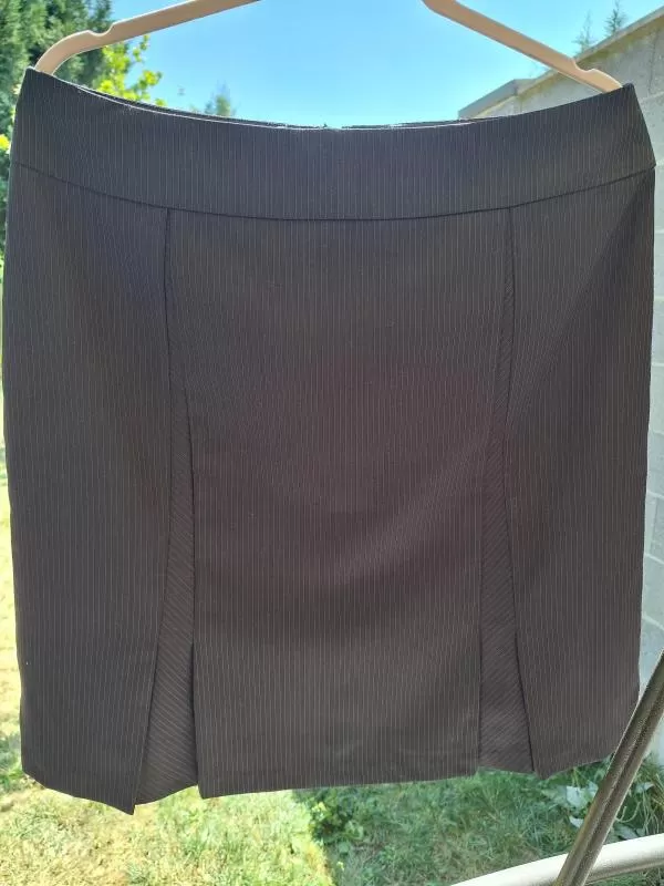 Fustă creion Orsay EU 42 | Negru, Mini, Creion (Pencil) fit, Dungi, Pliuri, Poliester - Image 3
