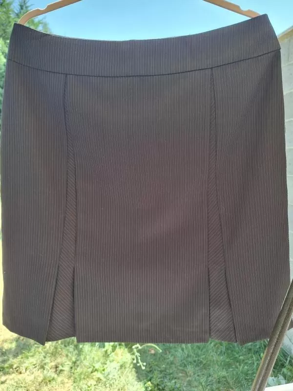 Fustă creion Orsay EU 42 | Negru, Mini, Creion (Pencil) fit, Dungi, Pliuri, Poliester - Image 4