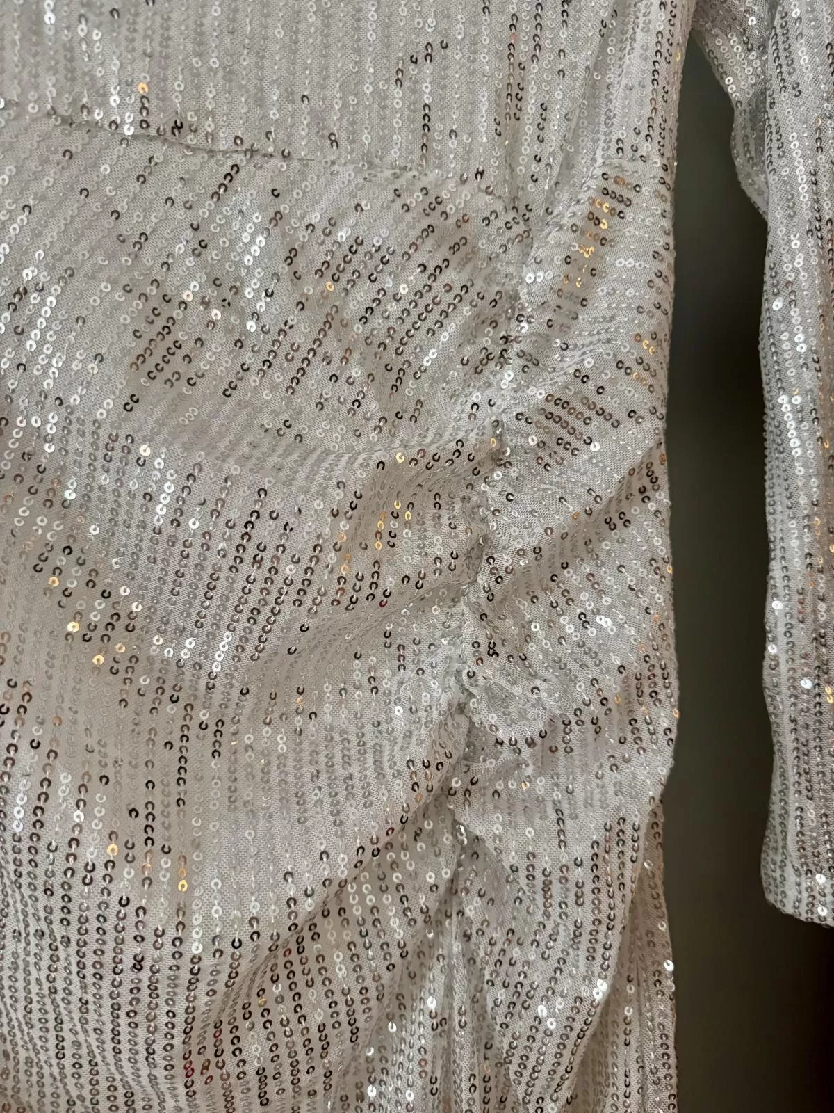 Rochie de ocazie By Swan EU 38 | Alb, Maxi, Mânecă lungă, Drapat, Poliester - Image 6