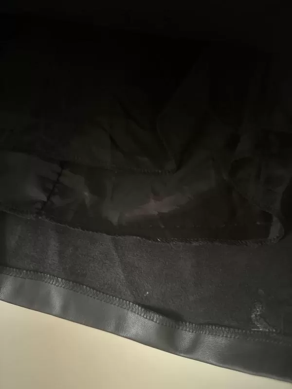 Fustă asimetrică KAROL EU 38 | Negru, Mini, Asimetrică fit, Piele ecologică - Image 4