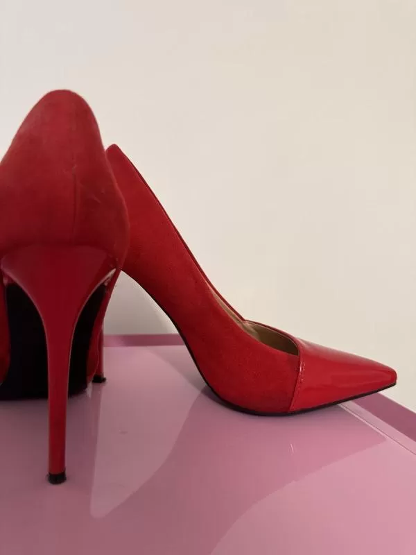 Pantofi cu toc înalt Botinelli EU 39 | Roșu, Piele lăcuită - Image 3