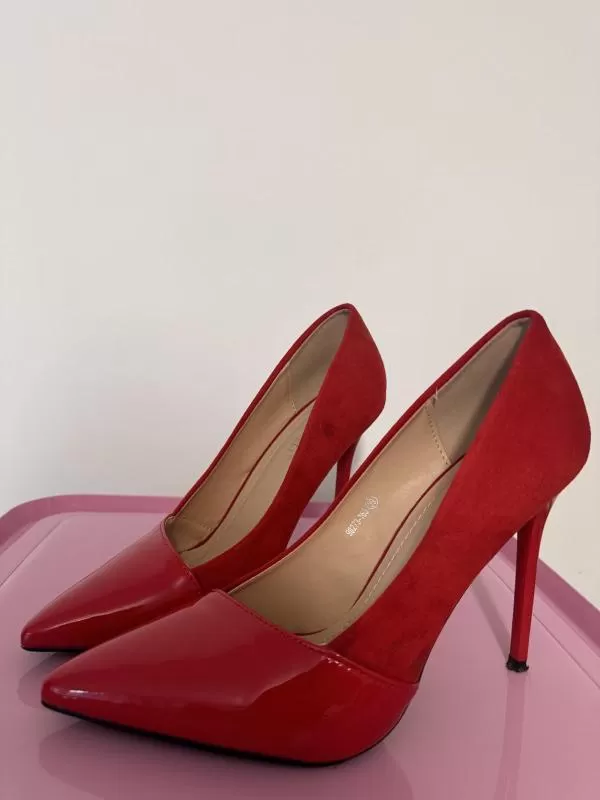 Pantofi cu toc înalt Botinelli EU 39 | Roșu, Piele lăcuită - Image 8