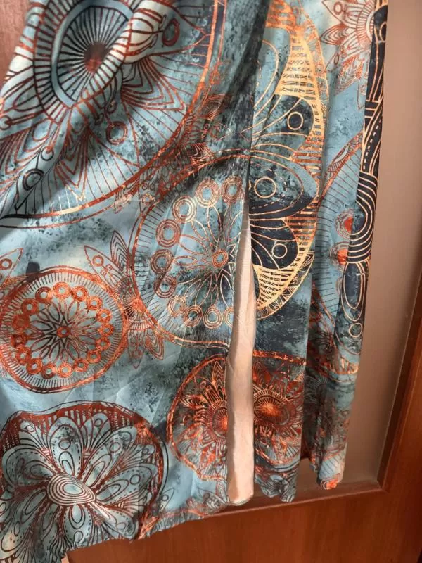 Rochie de seară EU 38 | Multicolor, Maxi, Mânecă lungă, Floral & Tropical, Poliester - Image 5