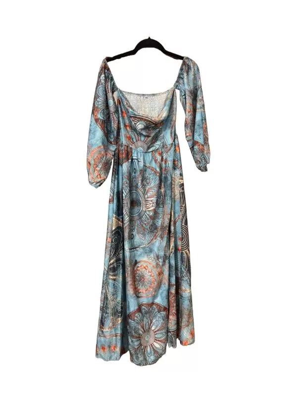 Rochie de seară EU 38 | Multicolor, Maxi, Mânecă lungă, Floral & Tropical, Poliester