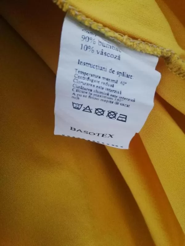 Bluză BasoTex EU 36 | Galben, Normal, Mânecă lungă, Monocrom, Bumbac - Image 5
