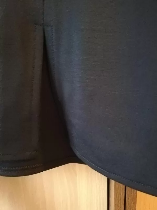 Rochie casual Natalee M | Bleumarin, Midi, Mânecă trei sferturi, Monocrom, Vâscoză - Image 11