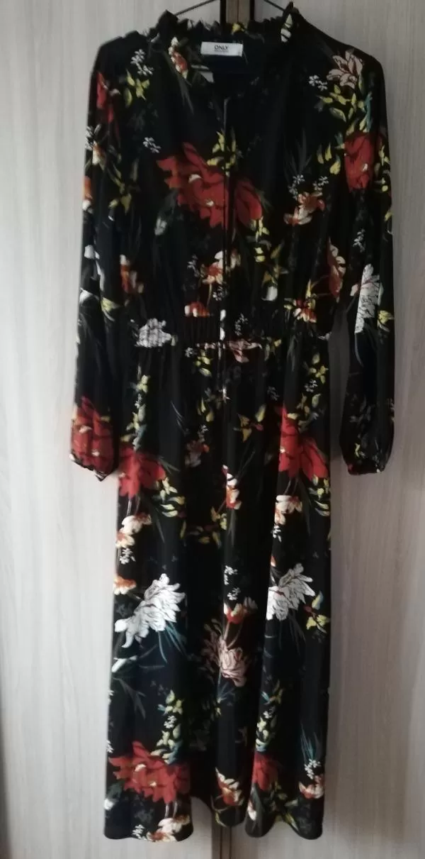 Rochie casual Only M | Multicolor, Maxi, Mânecă lungă, Floral & Tropical, Poliester - Image 2