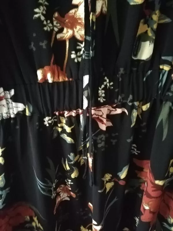 Rochie casual Only M | Multicolor, Maxi, Mânecă lungă, Floral & Tropical, Poliester - Image 4