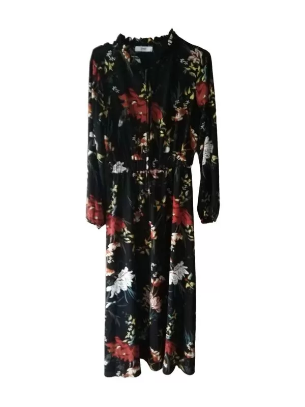 Rochie casual Only M | Multicolor, Maxi, Mânecă lungă, Floral & Tropical, Poliester