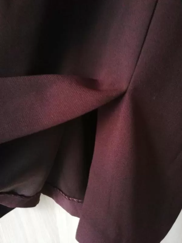 Rochie de seară Laura Clement EU 38 | Burgundy, Mini, Mânecă trei sferturi, Monocrom, Satinat, Poliester - Image 5