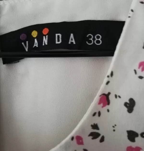 Rochie casual Vanda EU 38 | Alb, Midi, Mânecă scurtă, Floral & Tropical, Bumbac - Image 5