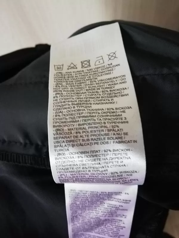 Pantaloni LC WAIKIKI EU 36 | Negru, Lungi, Talie înaltă, Wide Leg fit, Eleganți Stofă, Monocrom, Vâscoză - Image 8