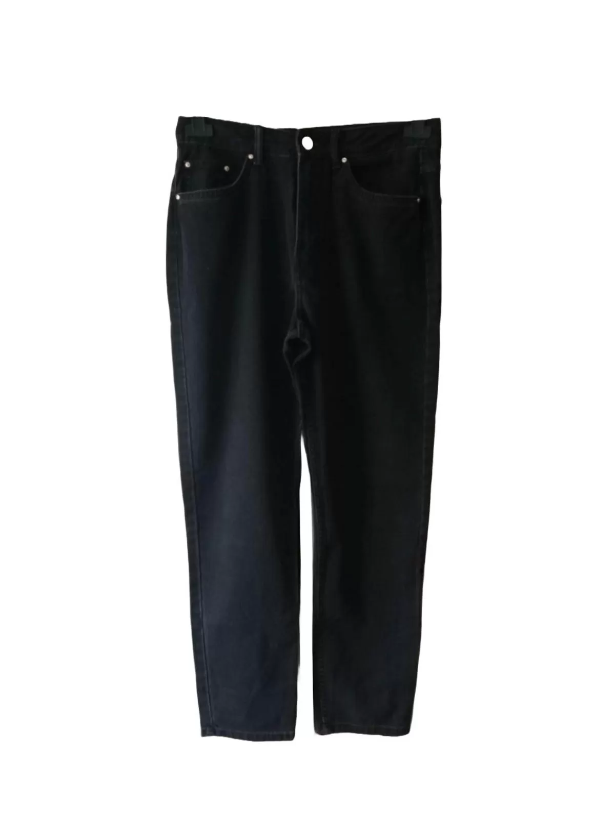 Blugi Sinsay EU 38 | Gri, Lungi, Talie înaltă, Regular (Standard) fit, Monocrom, Bumbac