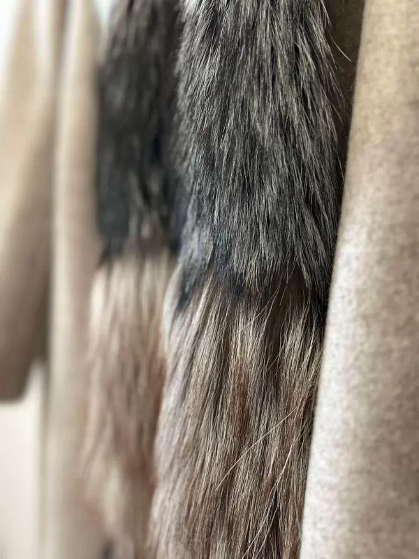 Palton din lână Alpaca Superfine L | Bej, Fără glugă, Cașmir - Image 5