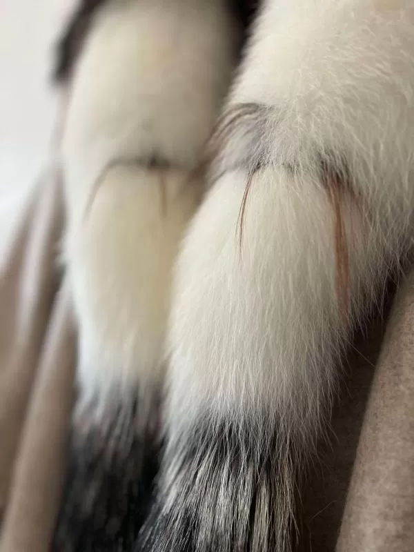 Palton din lână Alpaca Superfine L | Bej, Fără glugă, Cașmir - Image 6
