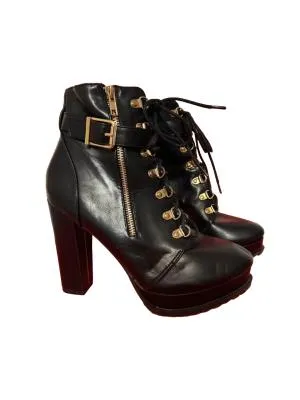 Ghete SHOEDAZZLE EU 40 | Negru, Piele ecologică