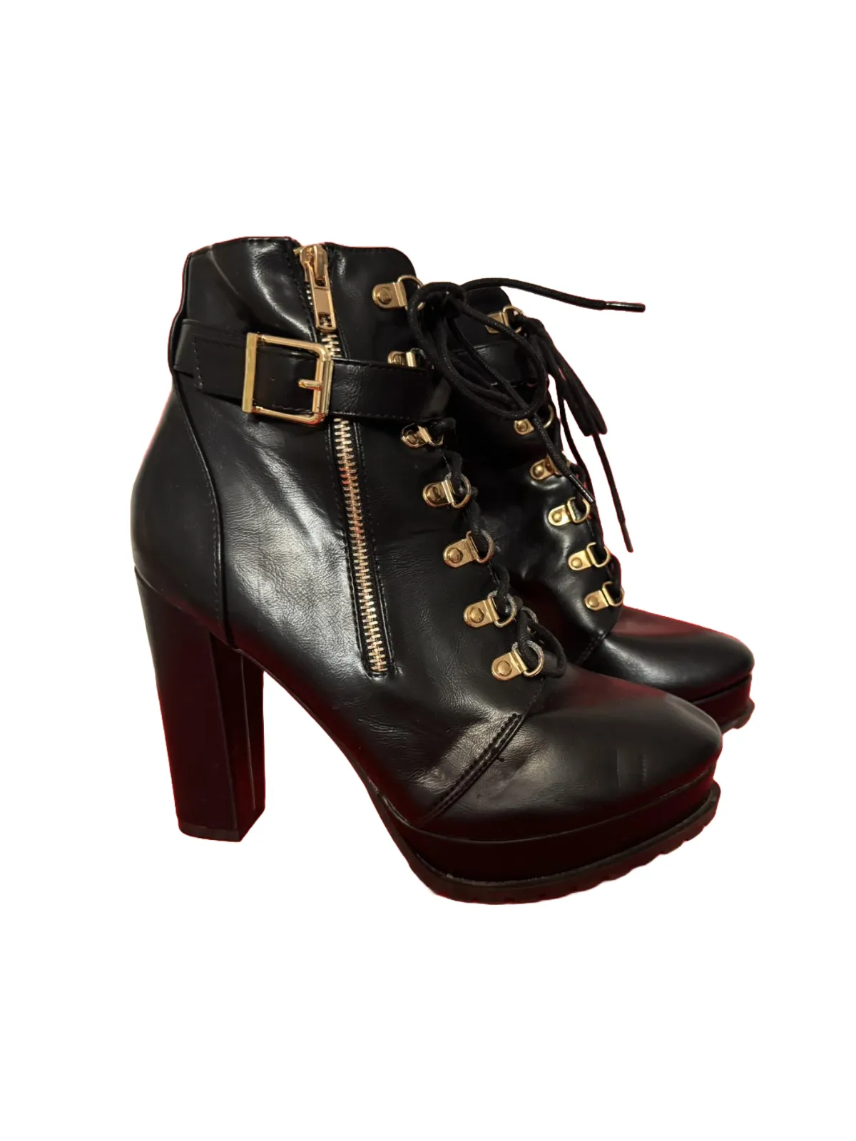Ghete SHOEDAZZLE EU 40 | Negru, Piele ecologică