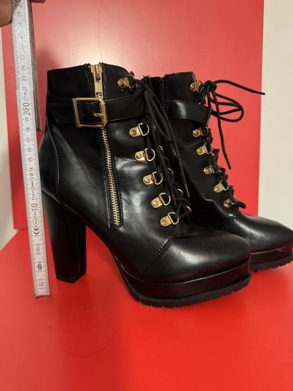 Ghete SHOEDAZZLE EU 40 | Negru, Piele ecologică - Image 7