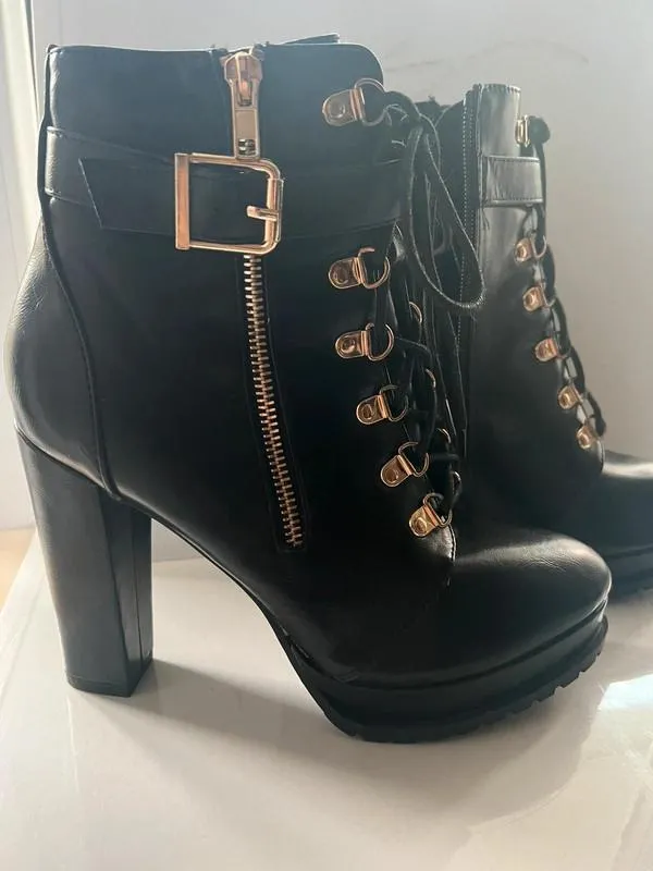 Ghete SHOEDAZZLE EU 40 | Negru, Piele ecologică - Image 3