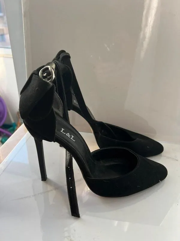 Pantofi cu toc înalt L&L EU 40 | Negru, Piele ecologică - Image 2