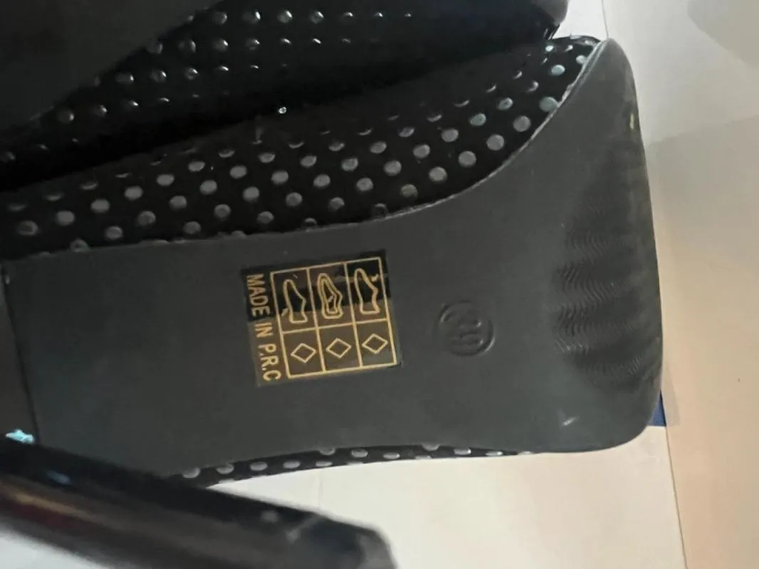 Pantofi cu toc înalt MULANKA EU 39 | Negru, Buline & Imprimeuri mici, Piele ecologică - Image 6