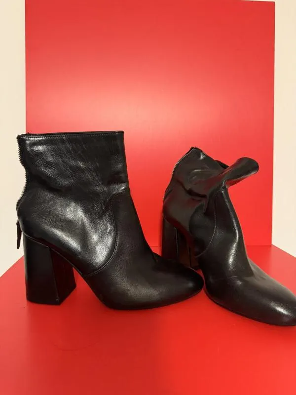 Ghete Pull&Bear EU 39 | Negru, Piele ecologică - Image 3