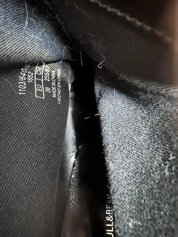 Ghete Pull&Bear EU 39 | Negru, Piele ecologică - Image 7