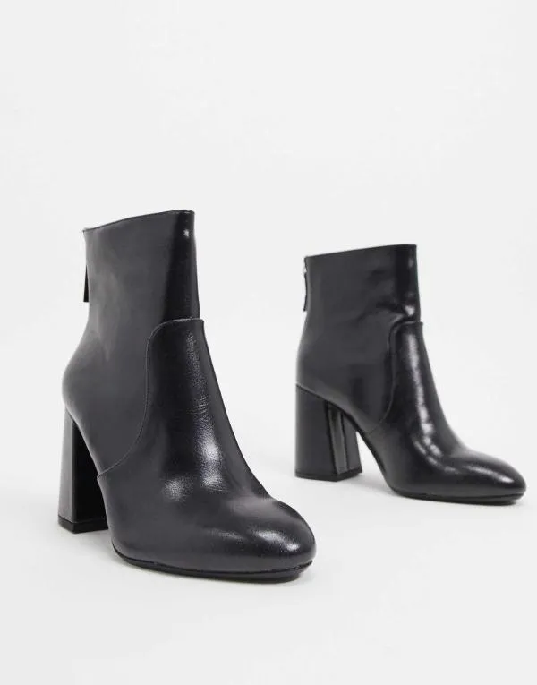 Ghete Pull&Bear EU 39 | Negru, Piele ecologică - Image 2