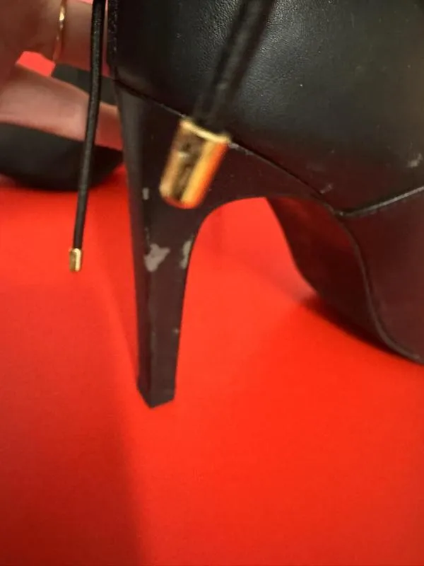 Ghete Zara EU 39 | Negru, Piele ecologică - Image 9