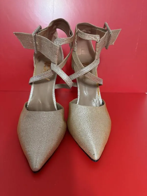 Pantofi cu toc înalt WOW SHOES EU 39 | Auriu, Poliester - Image 2