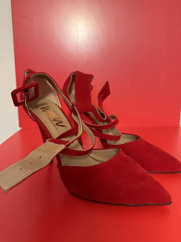 Pantofi cu toc înalt WOW SHOES EU 39 | Roșu, Piele ecologică - Image 8