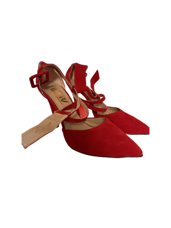 Pantofi cu toc înalt WOW SHOES EU 39 | Roșu, Piele ecologică