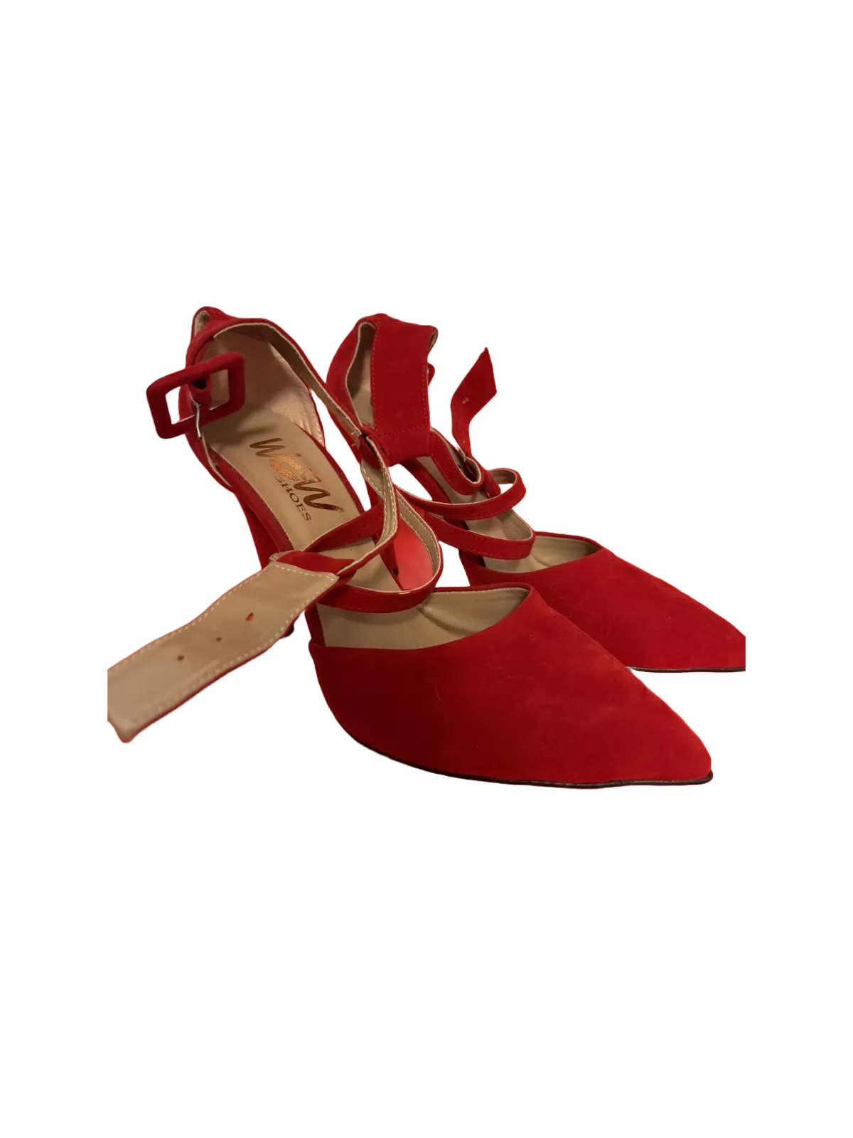 Pantofi cu toc înalt WOW SHOES EU 39 | Roșu, Piele ecologică