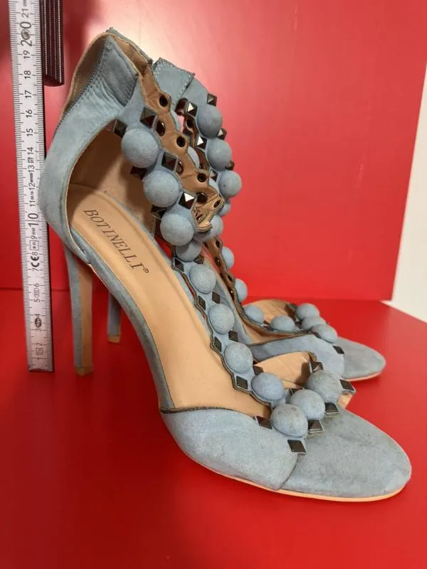 Sandale cu toc BOTINELLI EU 39 | Bleu, Piele ecologică - Image 2