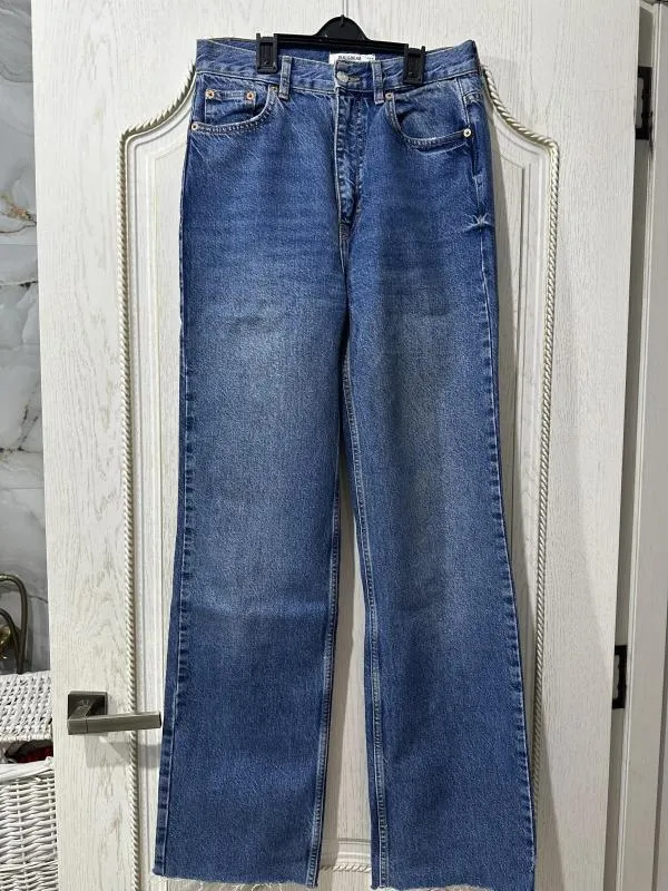 Blugi Pull&Bear EU 36 | Albastru, Lungi, Talie înaltă, Wide Leg fit - Image 2