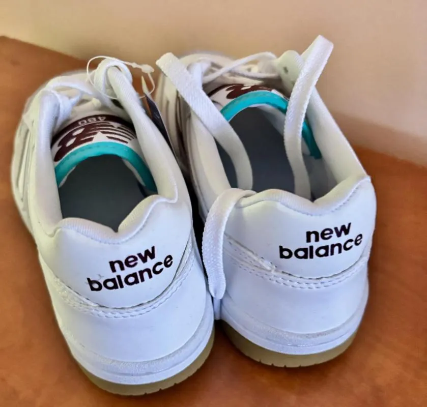 Sneakers New Balance EU 38 | Alb, Logo, Piele naturală - Image 4