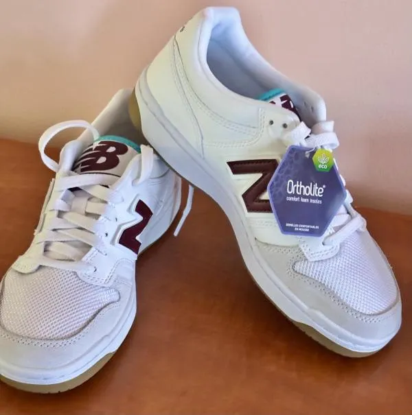 Sneakers New Balance EU 38 | Alb, Logo, Piele naturală - Image 2