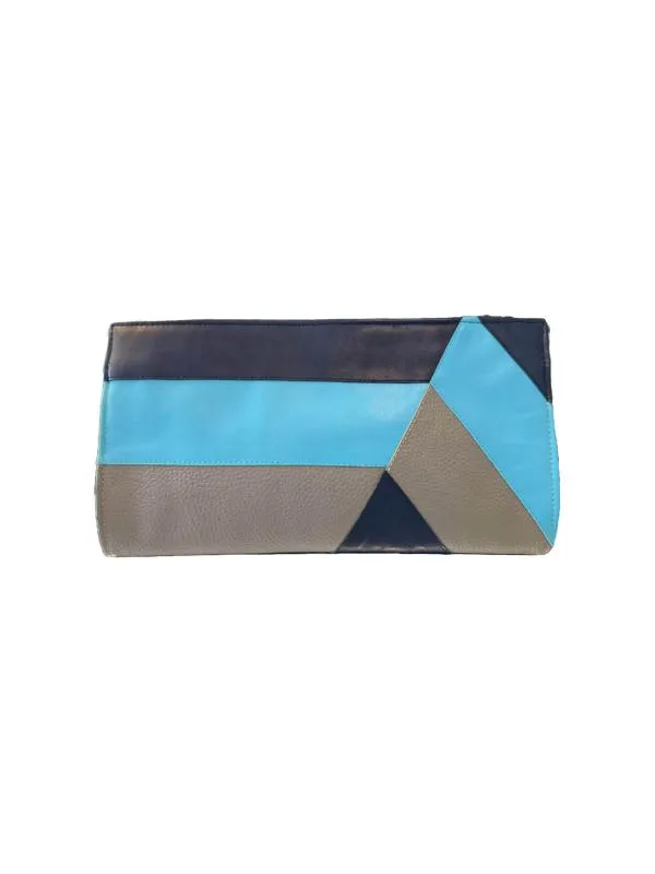 Geantă tip plic Arpel | Multicolor, Abstract & Color Block, Piele naturală