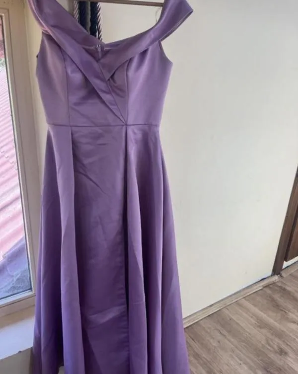 Rochie de seară Spedre EU 38 | Mov, Maxi, Fără mâneci, Plus size, Volane - Image 2