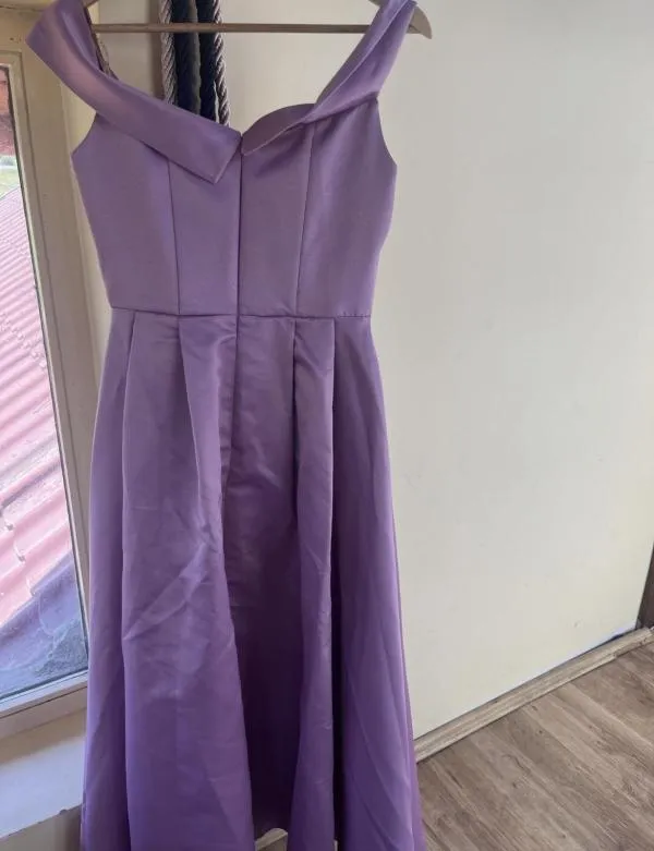 Rochie de seară Spedre EU 38 | Mov, Maxi, Fără mâneci, Plus size, Volane - Image 3