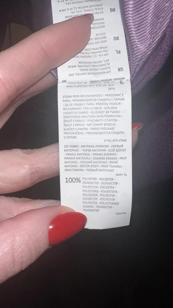 Rochie de seară Reserved EU 36 | Mov, Midi, Mânecă lungă, Monocrom, Poliester - Image 5