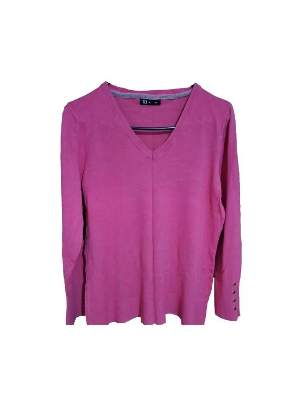 Pulover cu anchior Tex XL | Fuchsia, Normal, Mânecă lungă, Regular fit