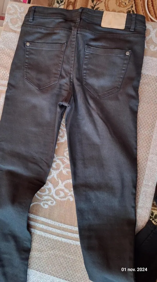 Blugi Denim EU 38 | Negru, Lungi, Talie medie, - Image 3