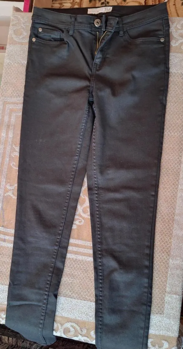Blugi Denim EU 38 | Negru, Lungi, Talie medie, - Image 5