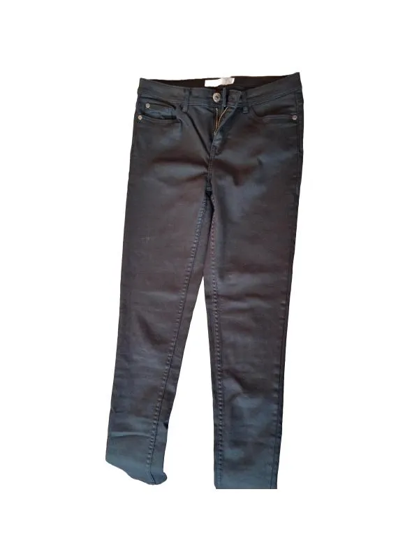 Blugi Denim EU 38 | Negru, Lungi, Talie medie,