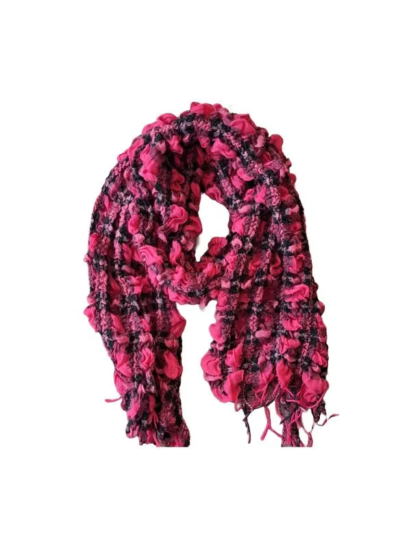 Eșarfă | Fuchsia, Carouri
