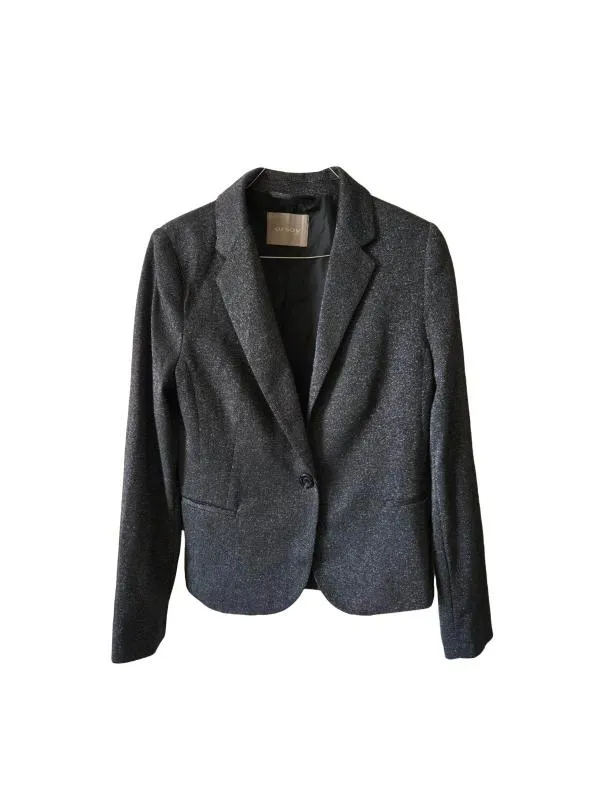 Blazer Orsay EU 38 | Gri, Paiete, Poliester